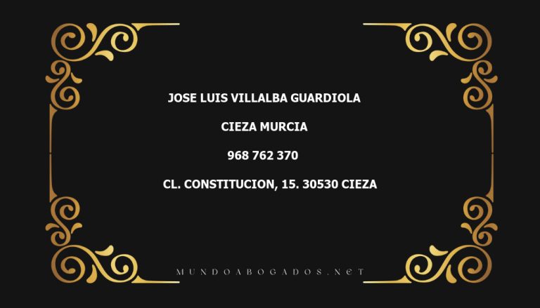 abogado Jose Luis Villalba Guardiola en la localidad de Cieza