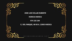 abogado Jose Luis Villar Ruberte en la localidad de Huesca