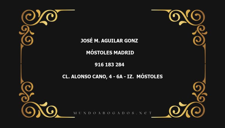 abogado José M. Aguilar Gonz en la localidad de Móstoles