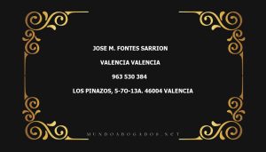 abogado Jose M. Fontes Sarrion en la localidad de Valencia