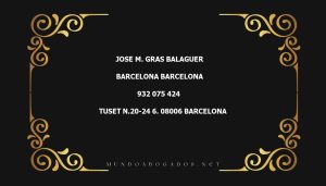 abogado Jose M. Gras Balaguer en la localidad de Barcelona