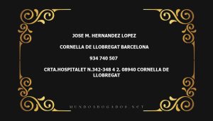 abogado Jose M. Hernandez Lopez en la localidad de Cornella de Llobregat