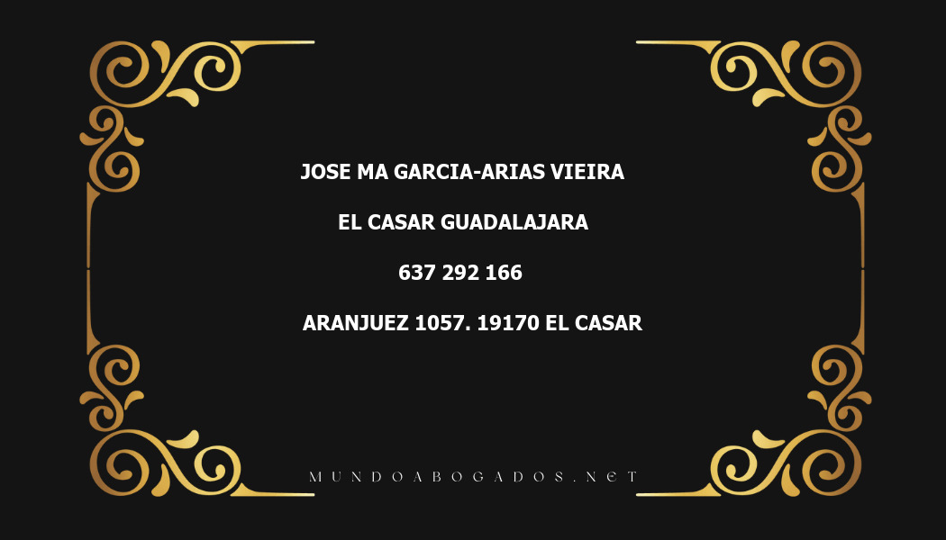 abogado Jose Ma Garcia-Arias Vieira en la localidad de El Casar