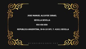 abogado Jose Manuel Alcayde Israel en la localidad de Sevilla