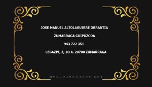 abogado Jose Manuel Altolaguirre Orrantia en la localidad de Zumarraga