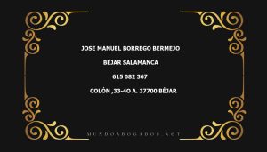 abogado Jose Manuel Borrego Bermejo en la localidad de Béjar