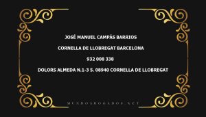 abogado José Manuel Campás Barrios en la localidad de Cornella de Llobregat