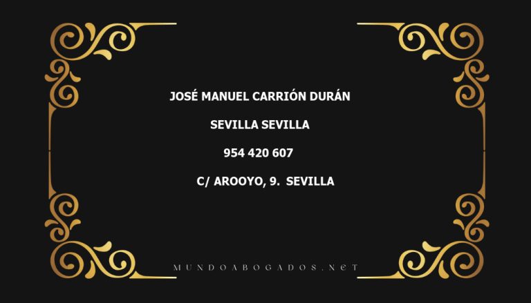 abogado José Manuel Carrión Durán en la localidad de Sevilla