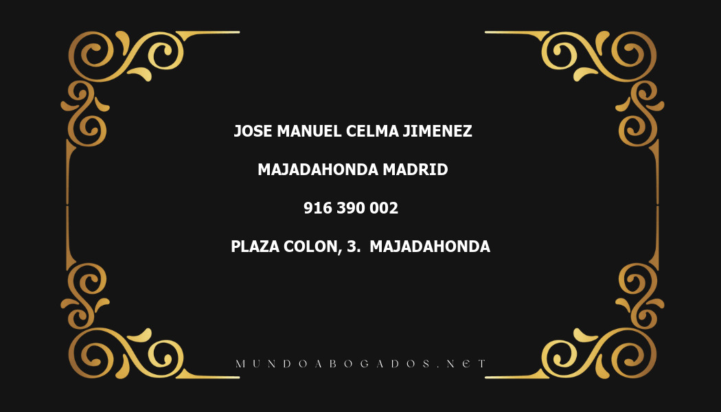 abogado Jose Manuel Celma Jimenez en la localidad de Majadahonda