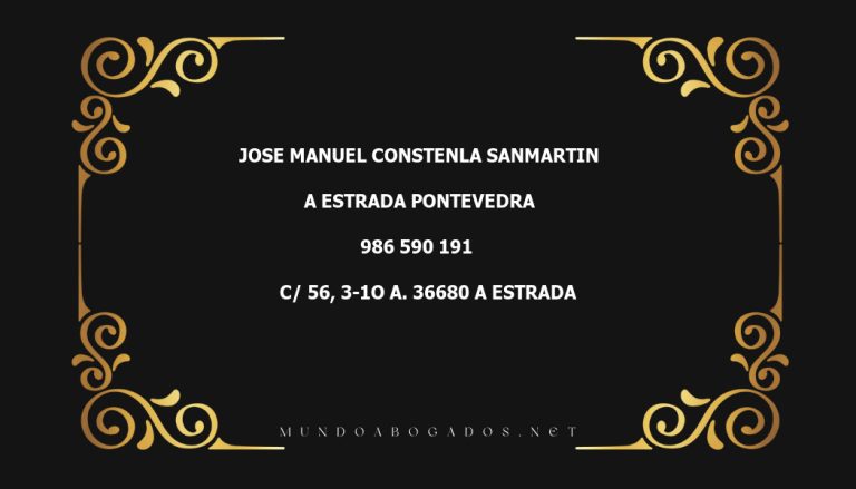 abogado Jose Manuel Constenla Sanmartin en la localidad de A Estrada