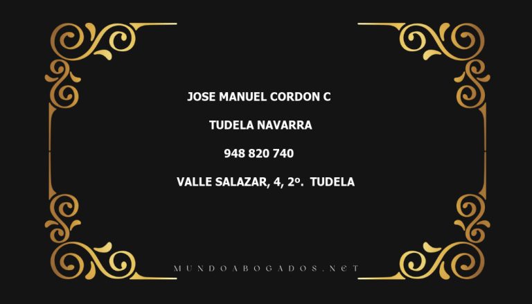 abogado Jose Manuel Cordon C en la localidad de Tudela