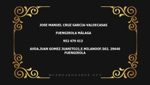 abogado Jose Manuel Cruz Garcia-Valdecasas en la localidad de Fuengirola