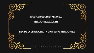 abogado Jose Manuel Giner Albanell en la localidad de Villajoyosa