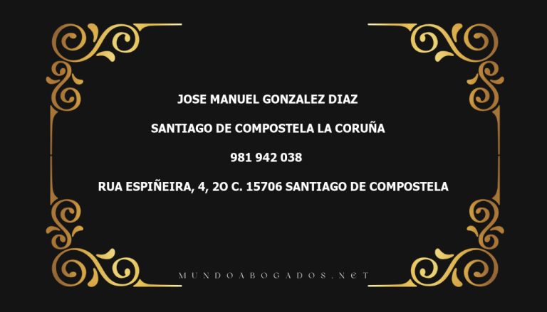 abogado Jose Manuel Gonzalez Diaz en la localidad de Santiago de Compostela