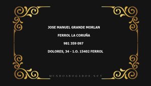 abogado Jose Manuel Grande Morlan en la localidad de Ferrol