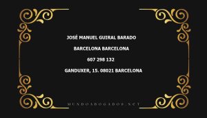 abogado José Manuel Guiral Barado en la localidad de Barcelona