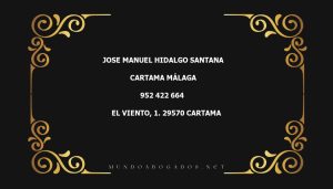 abogado Jose Manuel Hidalgo Santana en la localidad de Cartama