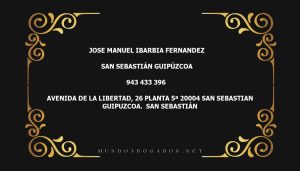 abogado Jose Manuel Ibarbia Fernandez en la localidad de San Sebastián