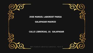 abogado Jose Manuel Labordet Parga en la localidad de Galapagar