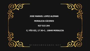 abogado Jose Manuel Lopez Aleman en la localidad de Moraleja