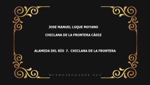 abogado Jose Manuel Luque Moyano en la localidad de Chiclana de la Frontera