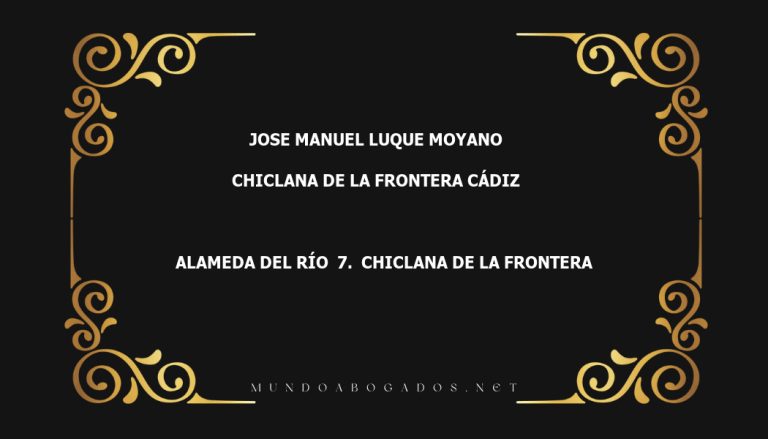 abogado Jose Manuel Luque Moyano en la localidad de Chiclana de la Frontera