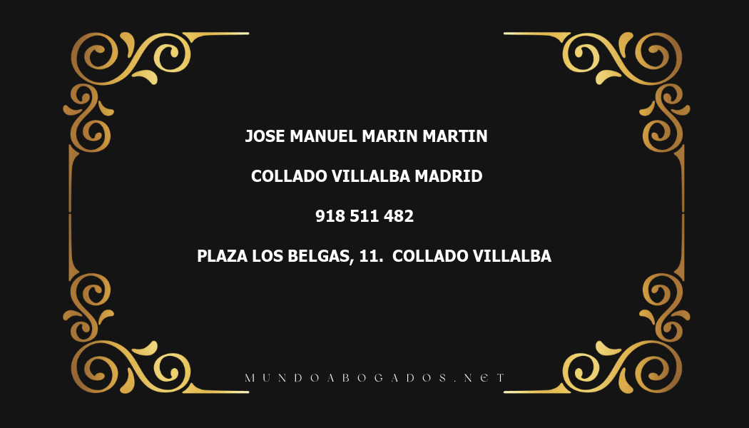 abogado Jose Manuel Marin Martin en la localidad de Collado Villalba