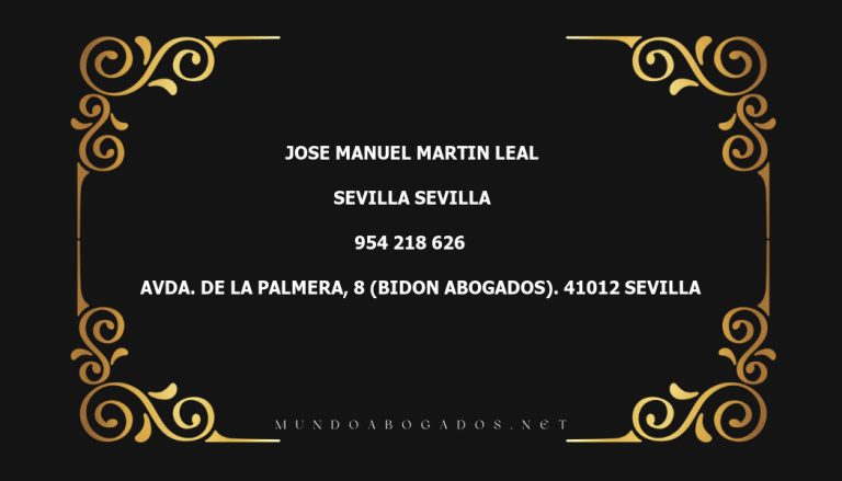 abogado Jose Manuel Martin Leal en la localidad de Sevilla