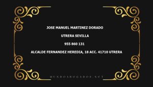 abogado Jose Manuel Martinez Dorado en la localidad de Utrera