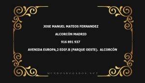 abogado Jose Manuel Mateos Fernandez en la localidad de Alcorcón