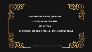 abogado Jose Manuel Nieves Quintana en la localidad de Cuevas Bajas