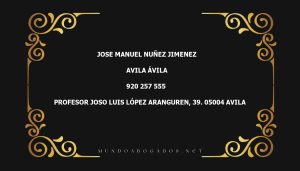 abogado Jose Manuel Nuñez Jimenez en la localidad de Avila