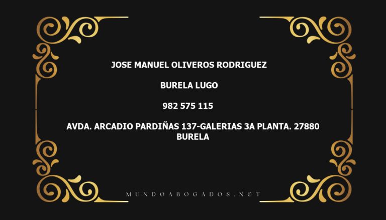 abogado Jose Manuel Oliveros Rodriguez en la localidad de Burela