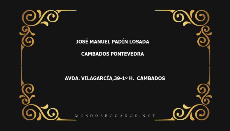 abogado José Manuel Padín Losada en la localidad de Cambados