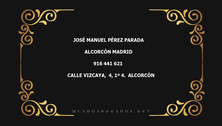 abogado Jose Manuel Perez Parada en la localidad de Alcorcón