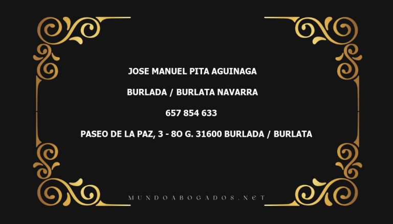 abogado Jose Manuel Pita Aguinaga en la localidad de Burlada / Burlata