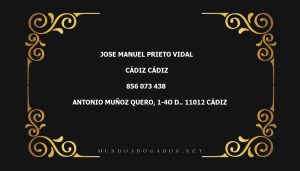 abogado Jose Manuel Prieto Vidal en la localidad de Cádiz