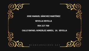 abogado Jose Manuel Sánchez Martínez en la localidad de Sevilla