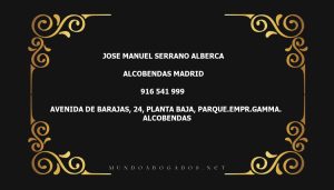 abogado Jose Manuel Serrano Alberca en la localidad de Alcobendas