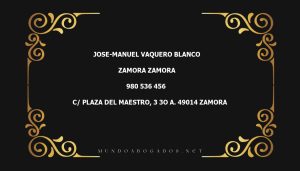 abogado Jose-Manuel Vaquero Blanco en la localidad de Zamora