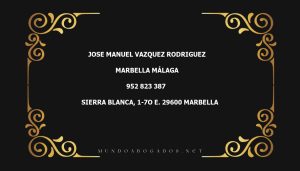 abogado Jose Manuel Vazquez Rodriguez en la localidad de Marbella