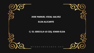 abogado Jose Manuel Vidal Galvez en la localidad de Elda