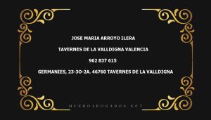 abogado Jose Maria Arroyo Ilera en la localidad de Tavernes de la Valldigna