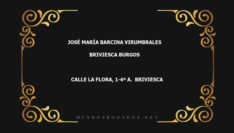 abogado José María Barcina Virumbrales en la localidad de Briviesca