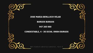 abogado Jose Maria Benlloch Velar en la localidad de Burgos