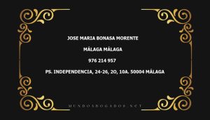 abogado Jose Maria Bonasa Morente en la localidad de Málaga