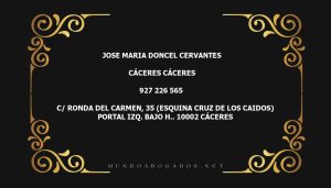 abogado Jose Maria Doncel Cervantes en la localidad de Cáceres