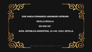 abogado Jose Maria Fernandez-Aramburu Hepburn en la localidad de Sevilla