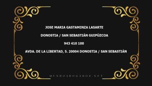 abogado Jose Maria Gastaminza Lasarte en la localidad de Donostia / San Sebastián