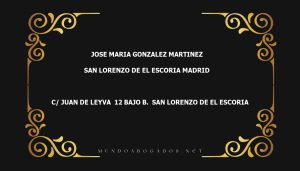 abogado Jose Maria Gonzalez Martinez en la localidad de San Lorenzo de El Escoria